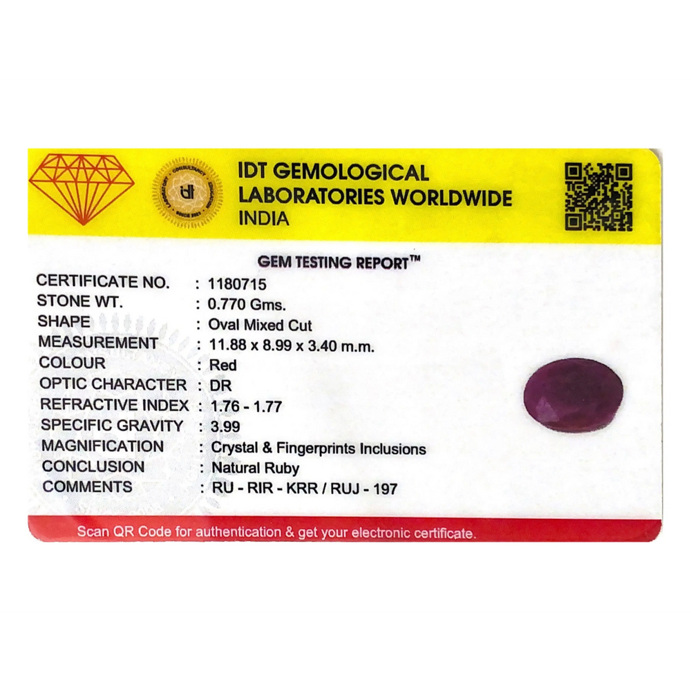 African Ruby - 3.85 Carat - Pramogh