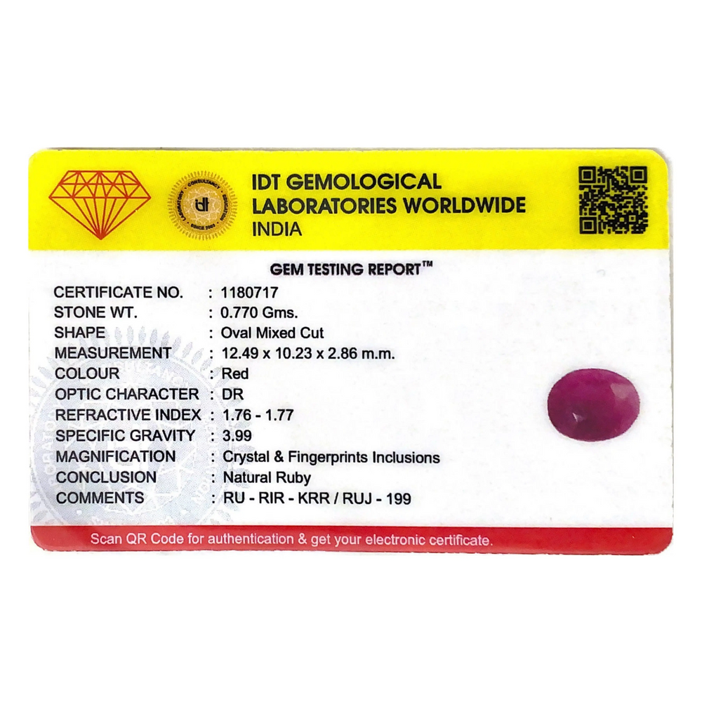 African Ruby - 3.85 Carat - Pramogh