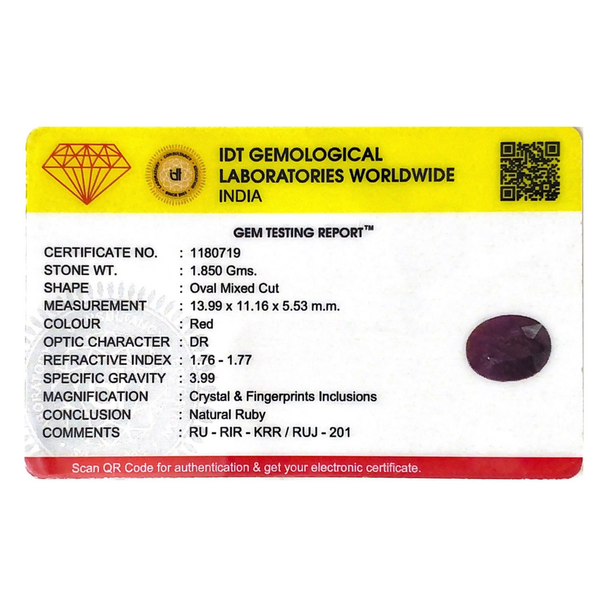 African Ruby - 9.25 Carat - Pramogh