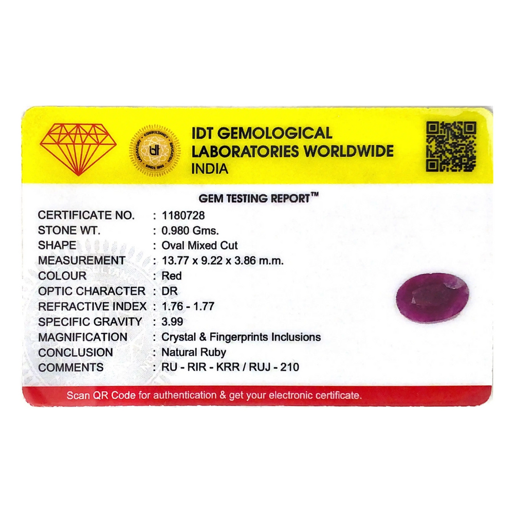 African Ruby - 4.9 Carat - Pramogh