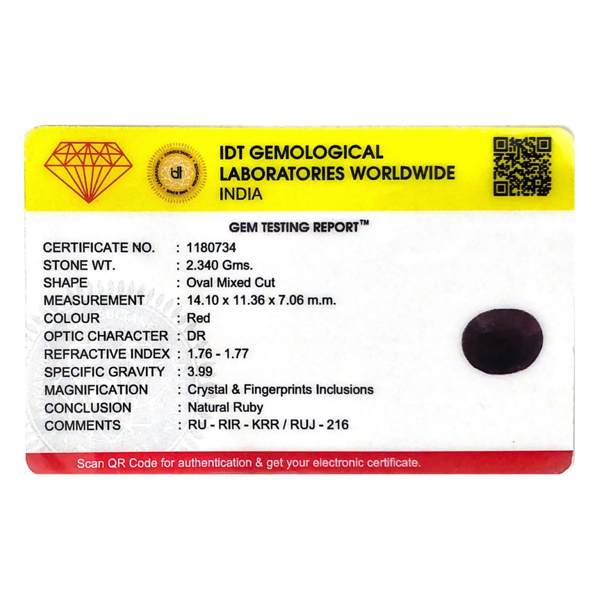 African Ruby - 11.7 Carat - Pramogh
