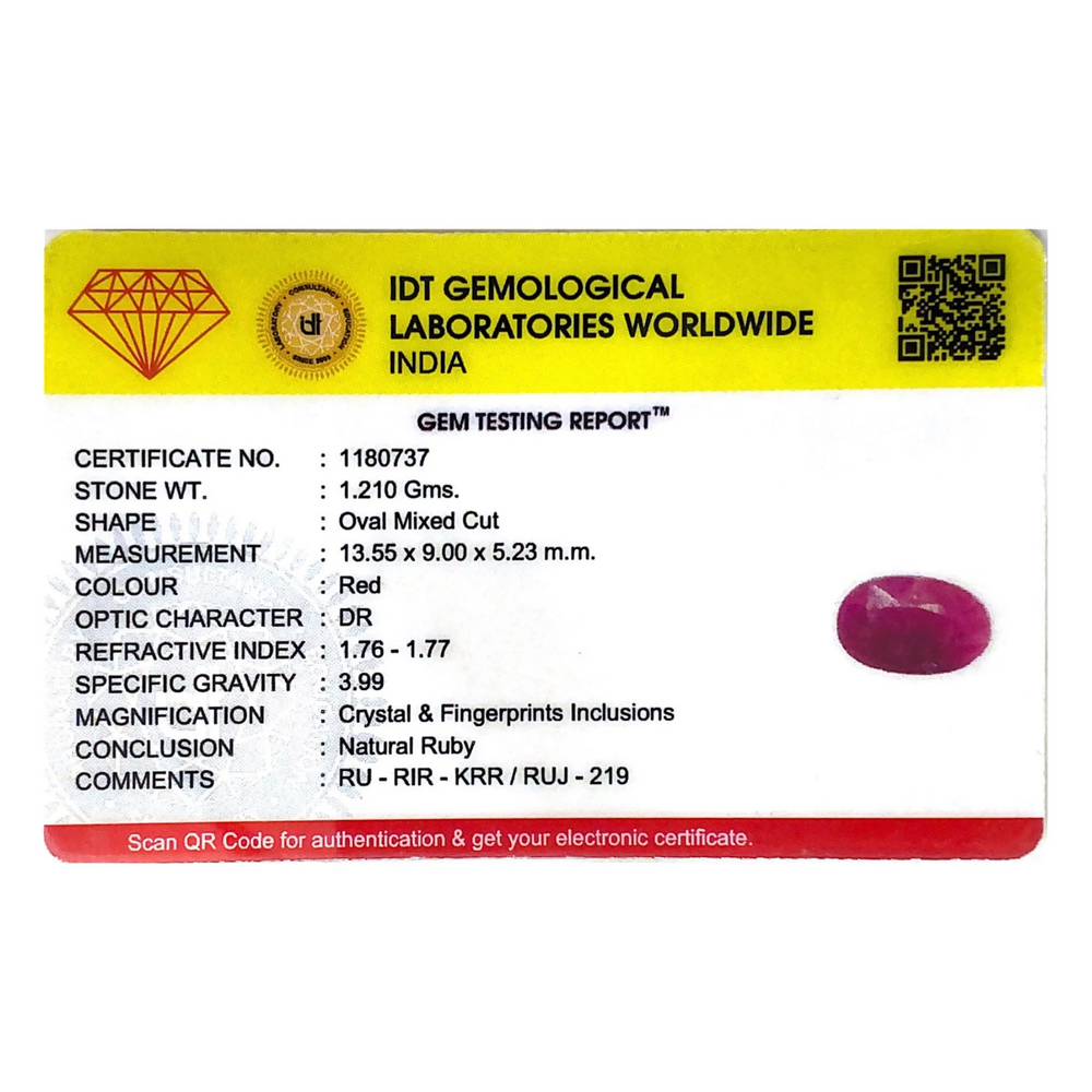 African Ruby - 6.05 Carat - Pramogh