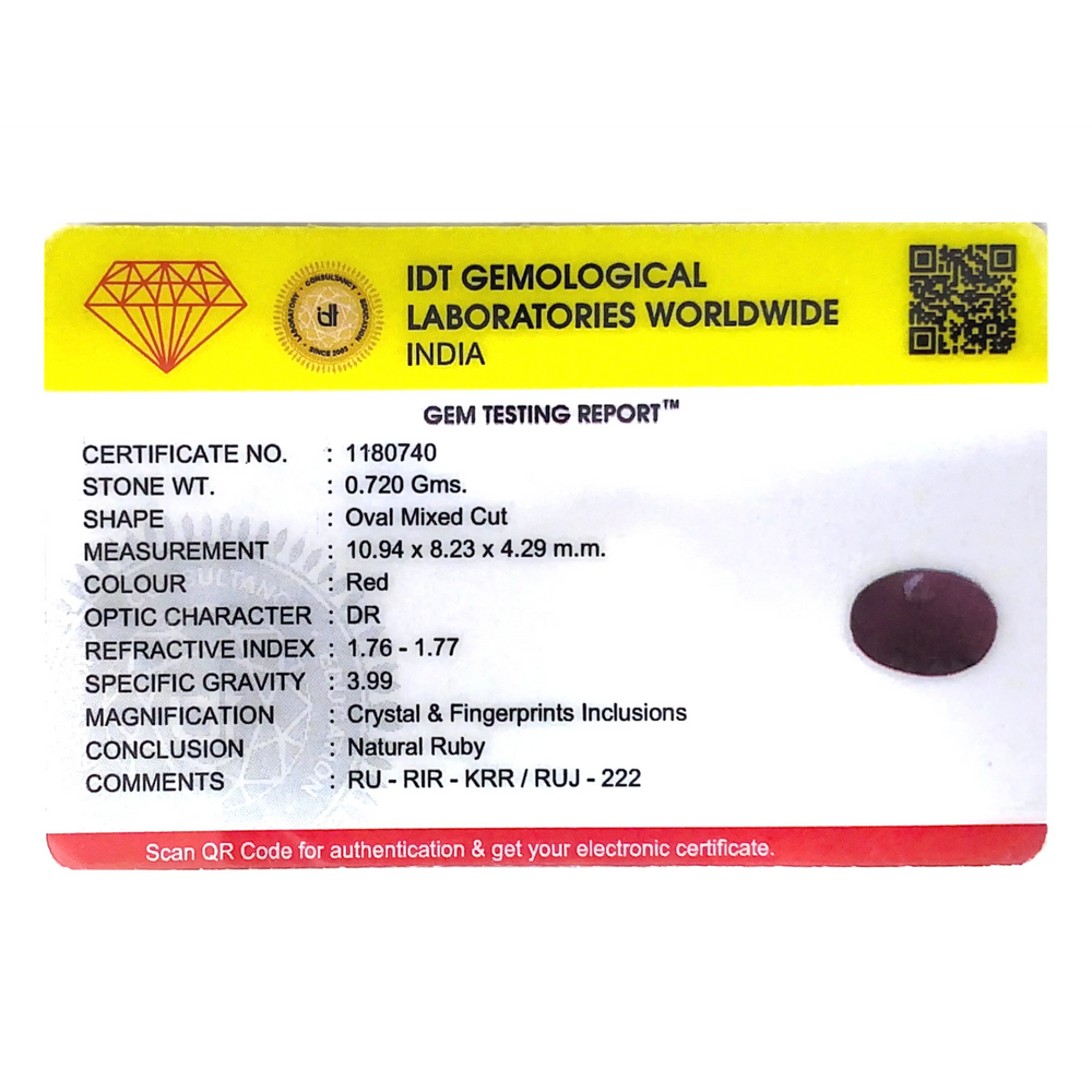 African Ruby - 3.6 Carat - Pramogh