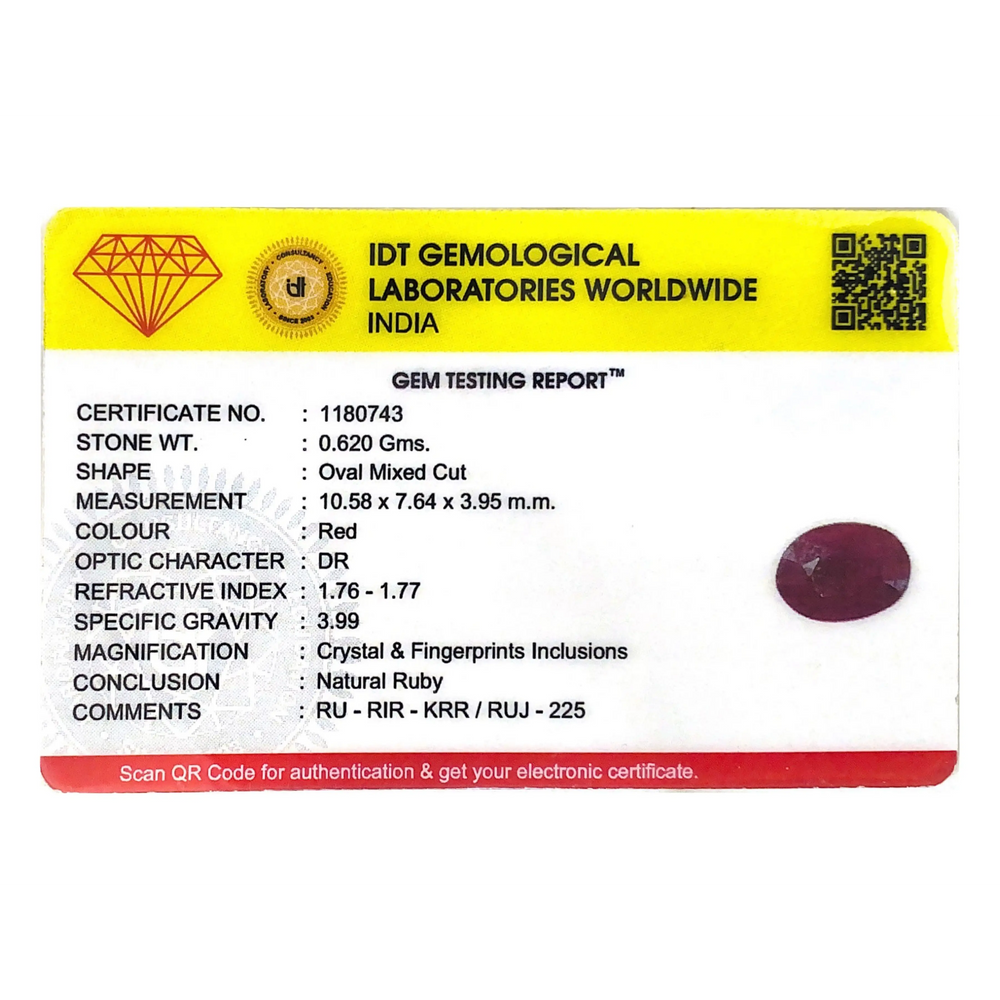 African Ruby - 3.1 Carat - Pramogh