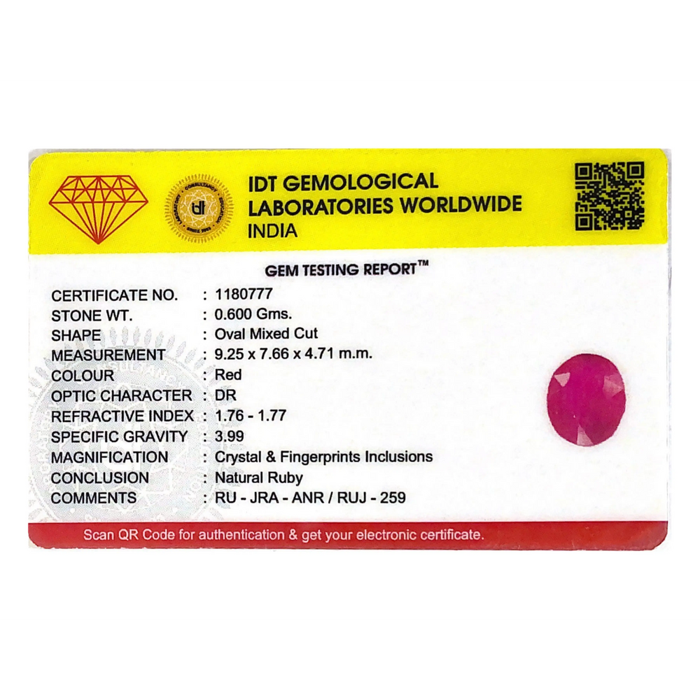 Ruby - 3 Carat - Pramogh