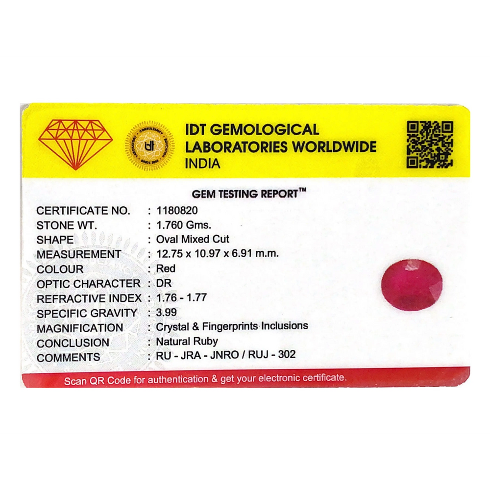 Ruby - 8.8 Carat - Pramogh