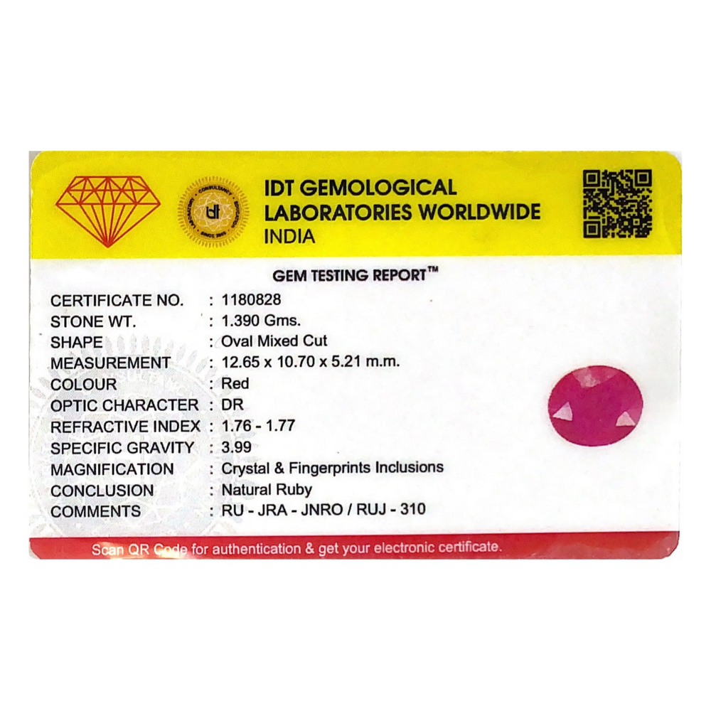 Ruby - 6.95 Carat - Pramogh