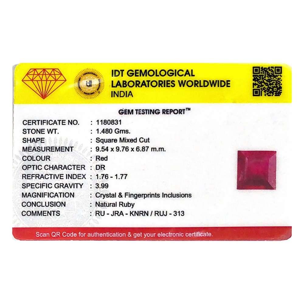 Ruby - 7.4 Carat - Pramogh
