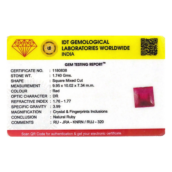 Ruby - 8.7 Carat - Pramogh