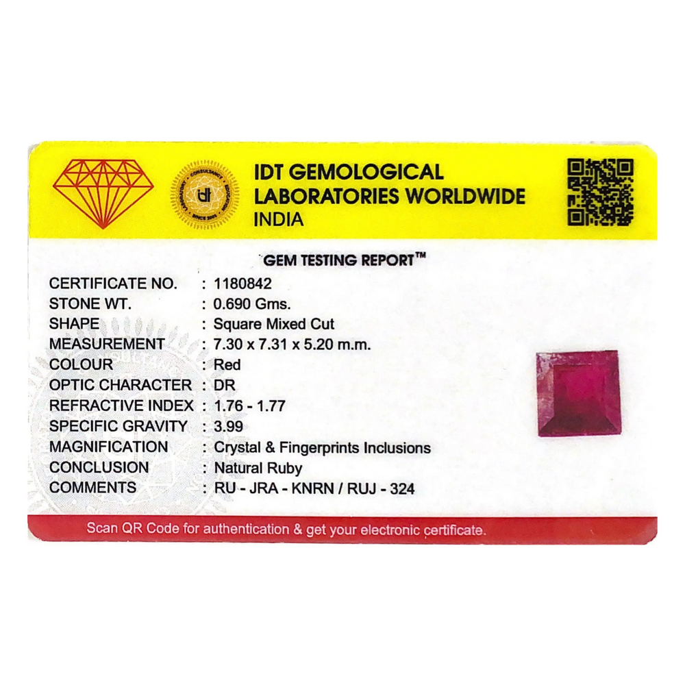Ruby - 3.45 Carat - Pramogh