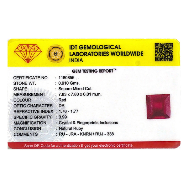 Ruby - 9.15 Carat - Pramogh