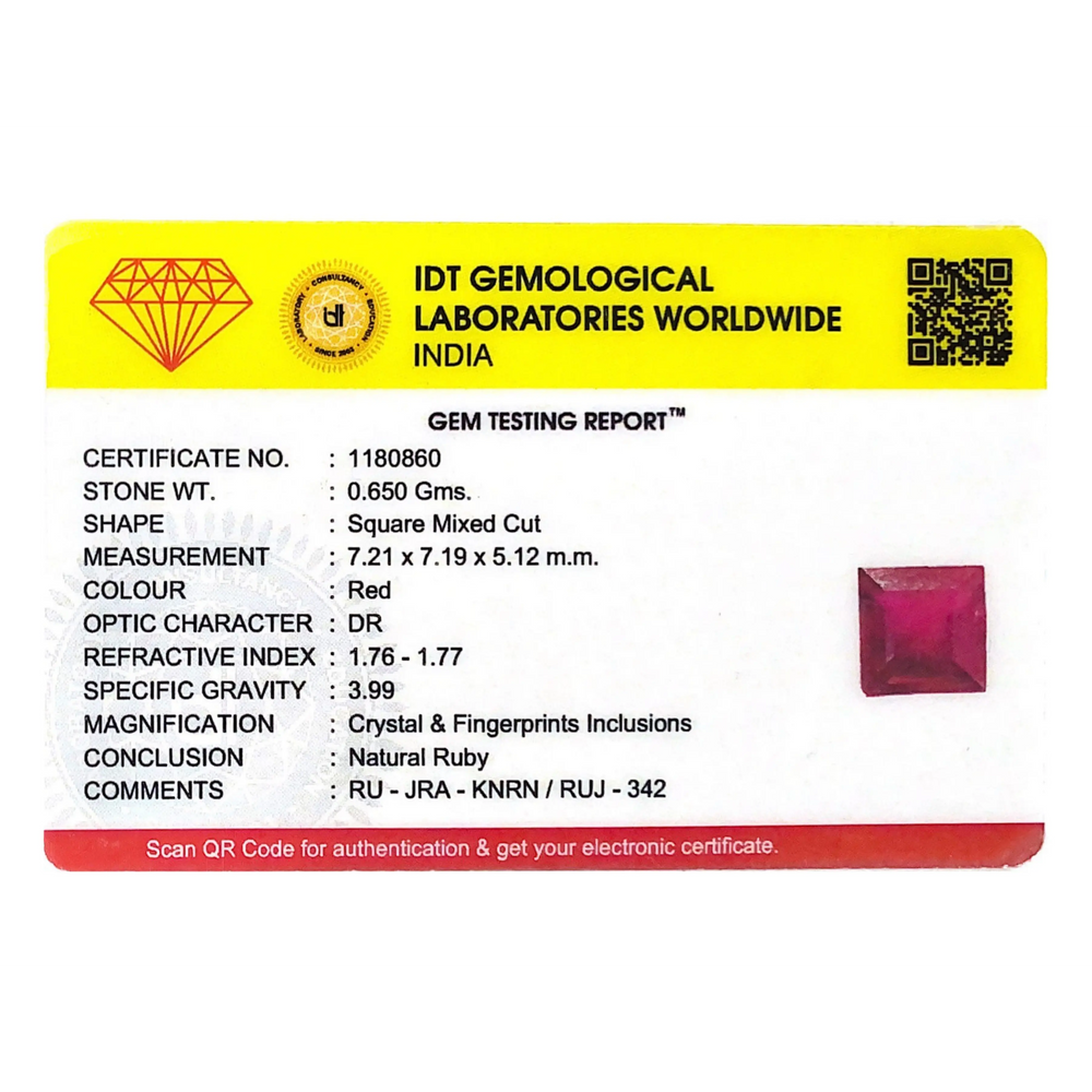 Ruby - 3.25 Carat - Pramogh