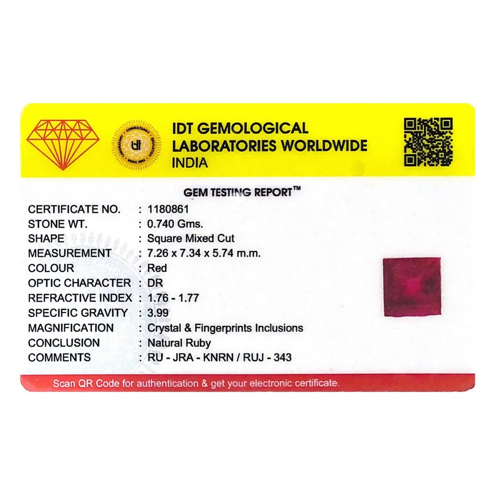 Ruby - 3.7 Carat - Pramogh