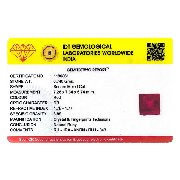 Ruby - 3.7 Carat - Pramogh