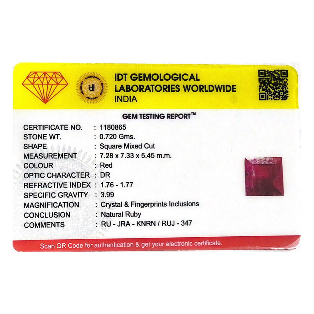 Ruby - 3.6 Carat - Pramogh