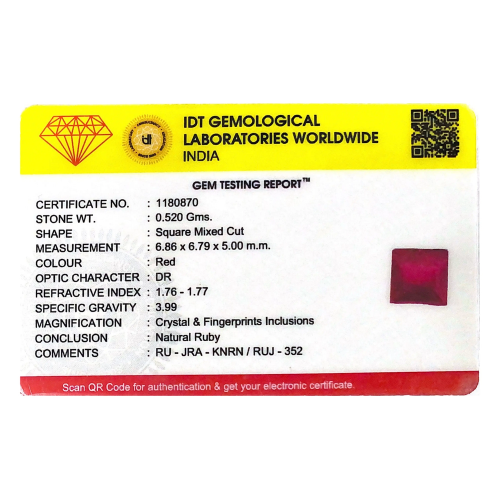 Ruby - 2.6 Carat - Pramogh
