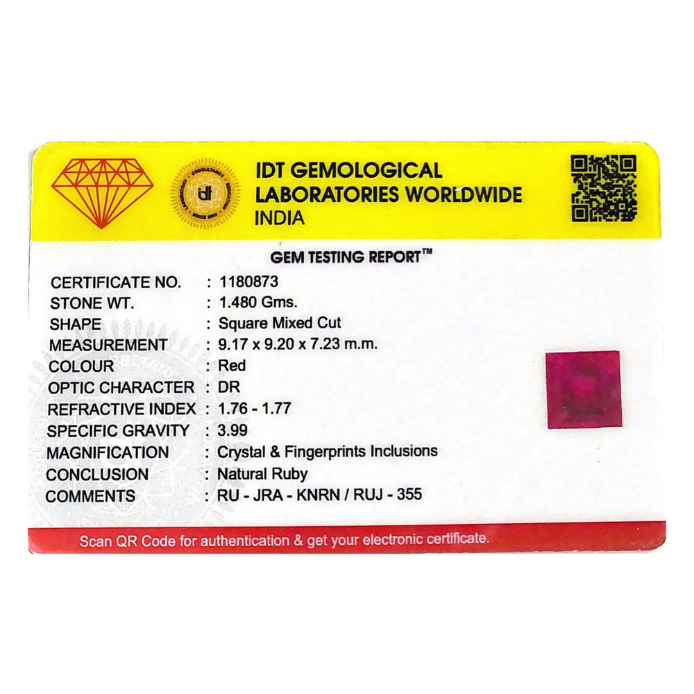 Ruby - 7.4 Carat - Pramogh