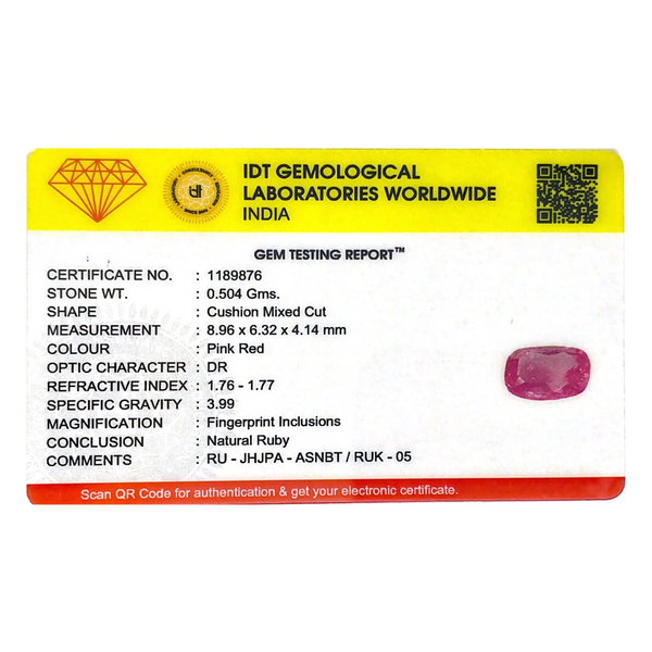 Srilankan Ruby - 2.52 Carat