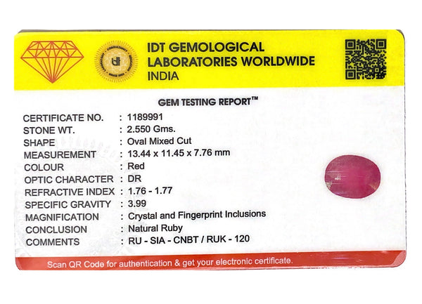 Ruby - 12.75 Carat