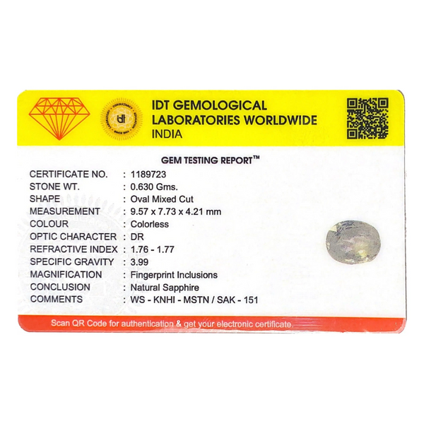 White Sapphire - 3.15 Carat