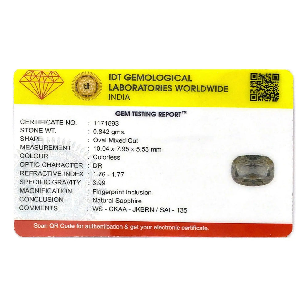 White Sapphire - 4.21 Carat - Pramogh
