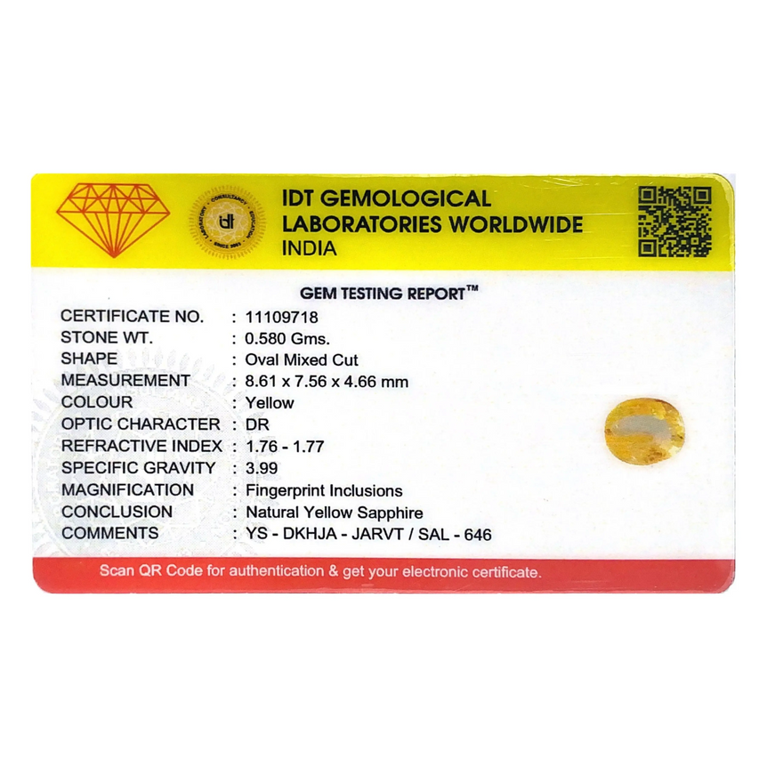 Yellow Sapphire - 2.9 Carat