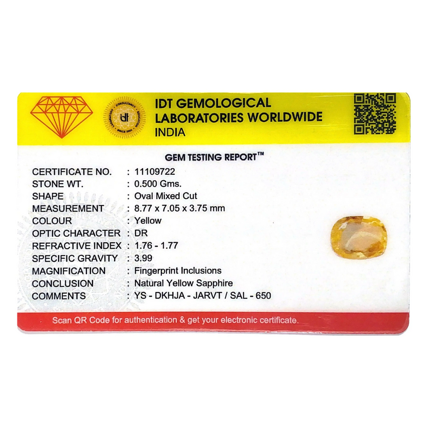 Yellow Sapphire - 2.5 Carat
