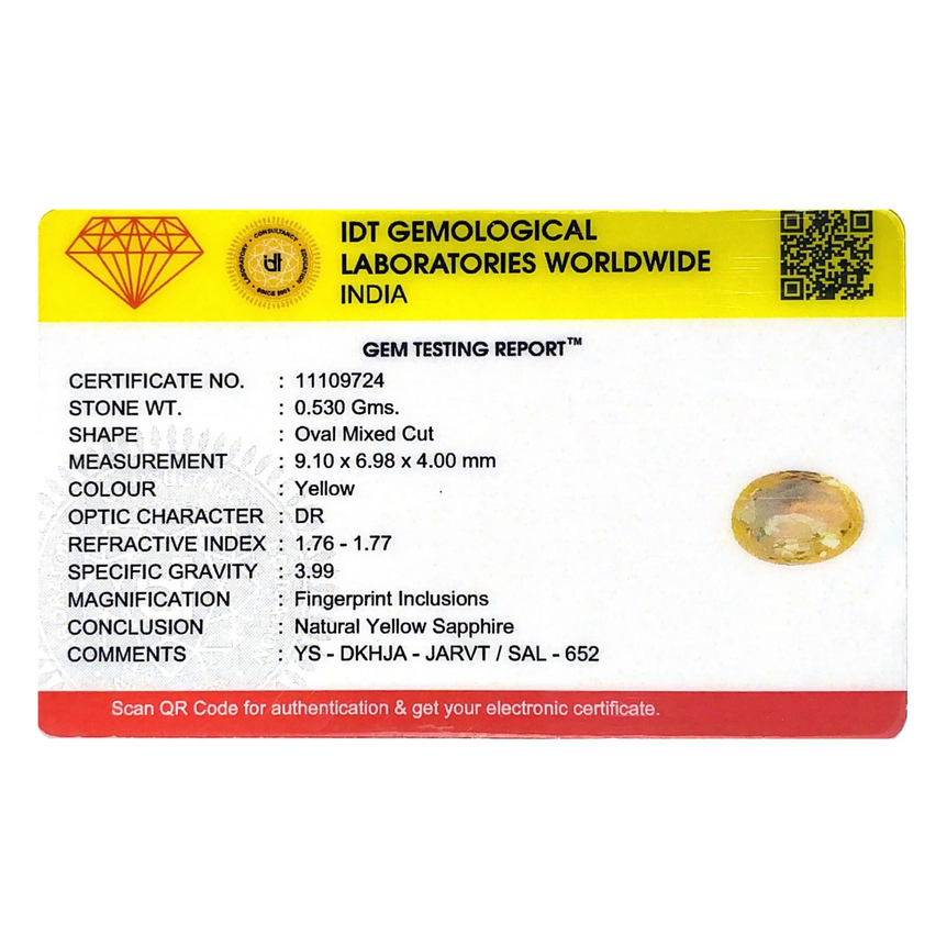 Yellow Sapphire - 2.65 Carat