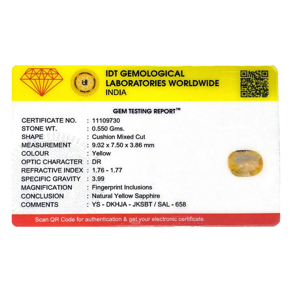 Yellow Sapphire - 2.75 Carat