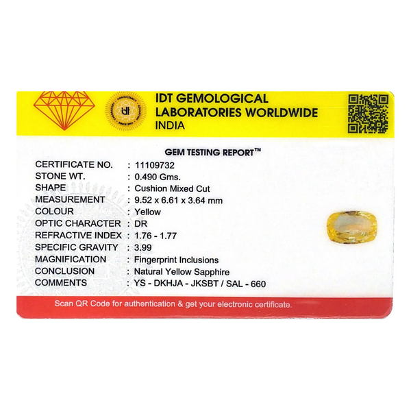 Yellow Sapphire - 2.45 Carat