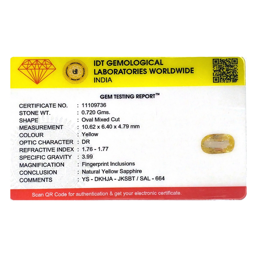 Yellow Sapphire - 3.6 Carat