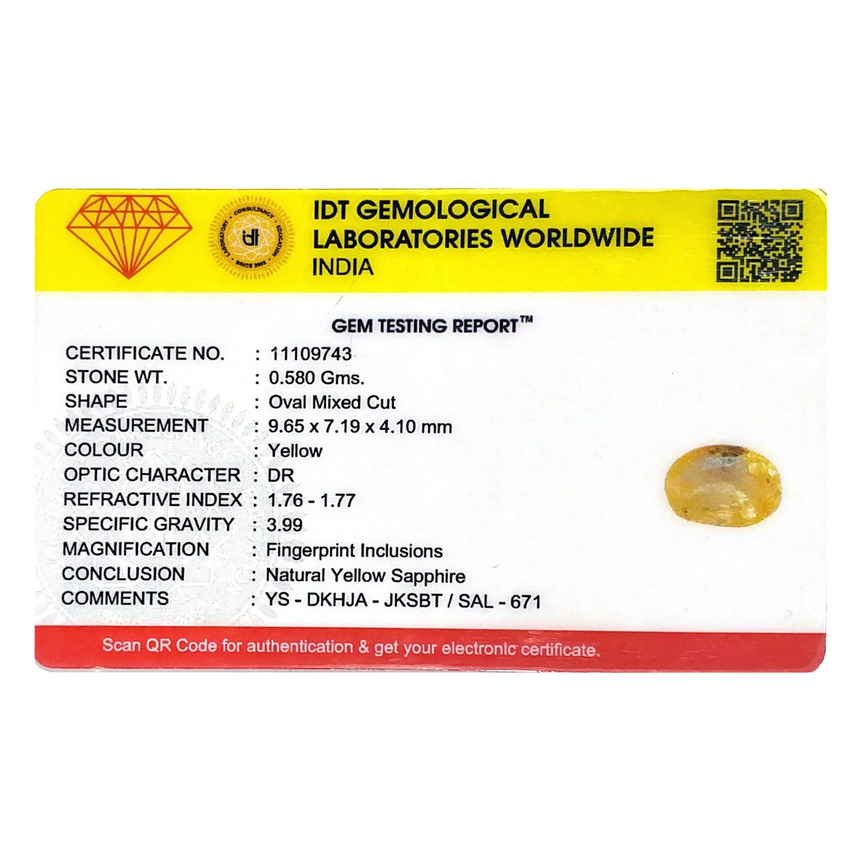 Yellow Sapphire - 2.9 Carat