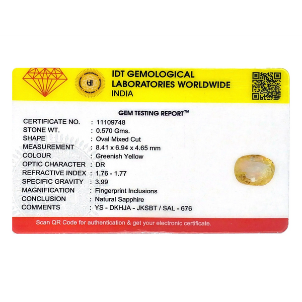 Yellow Sapphire - 2.85 Carat
