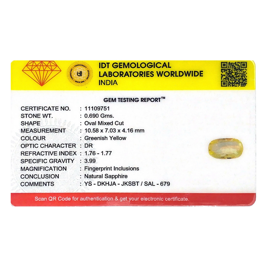 Yellow Sapphire - 3.45 Carat