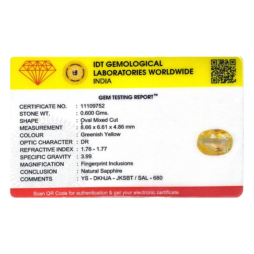 Yellow Sapphire - 3 Carat