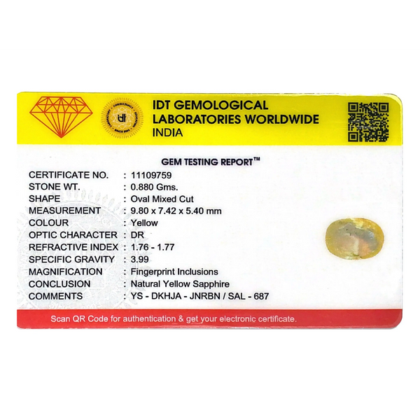 Yellow Sapphire - 4.4 Carat