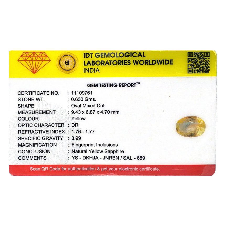 Yellow Sapphire - 3.15 Carat