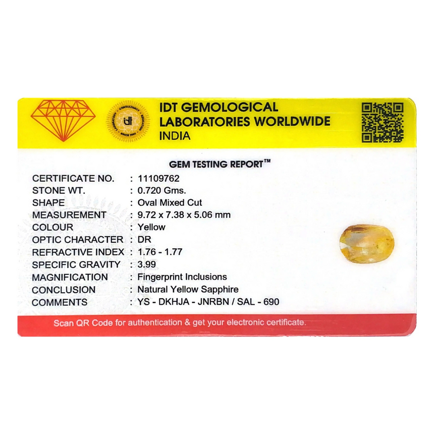 Yellow Sapphire - 3.6 Carat