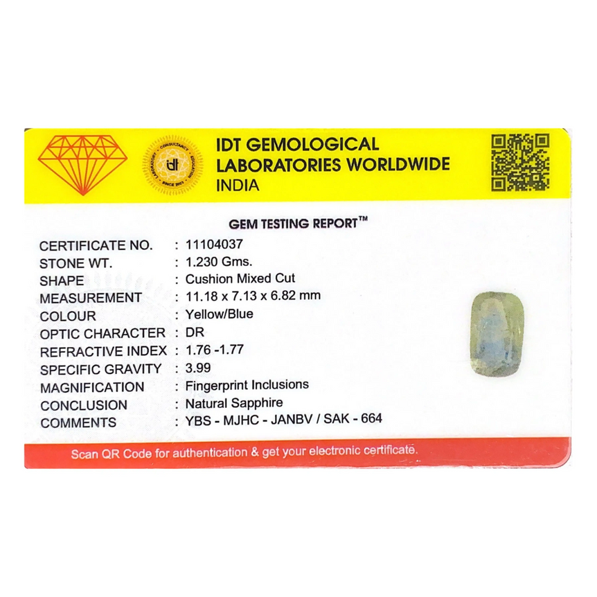 Bi-Color Sapphire (Pitambari) - 6.15 Carat