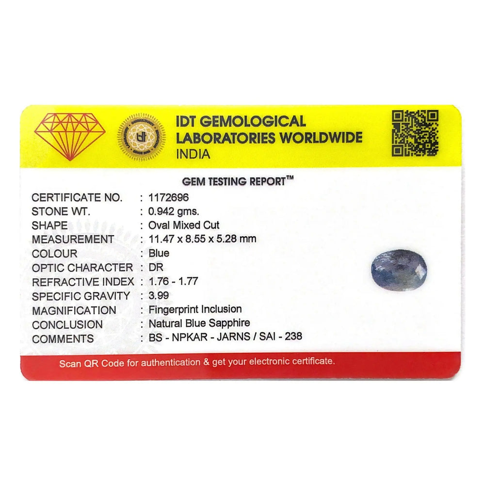 Blue Sapphire - 4.71 Carat - Pramogh