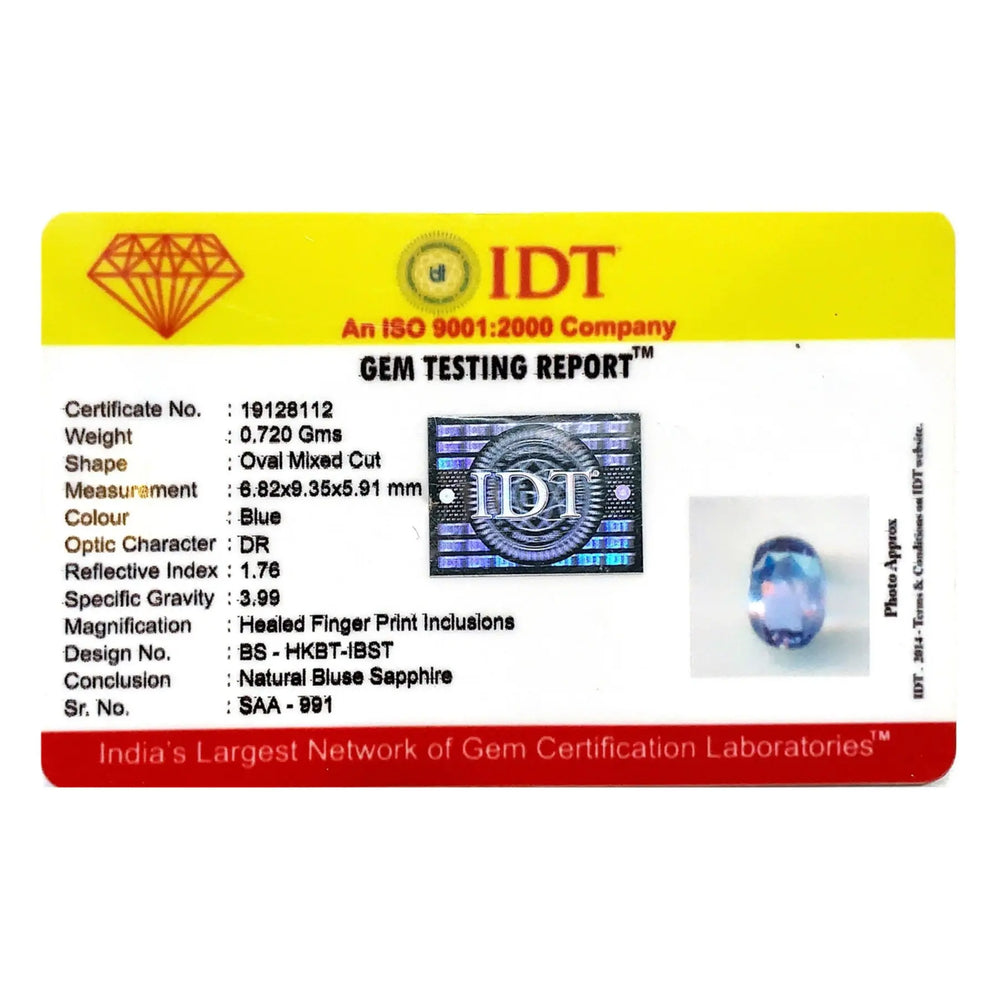 Blue Sapphire - 3.6 Carat - Pramogh