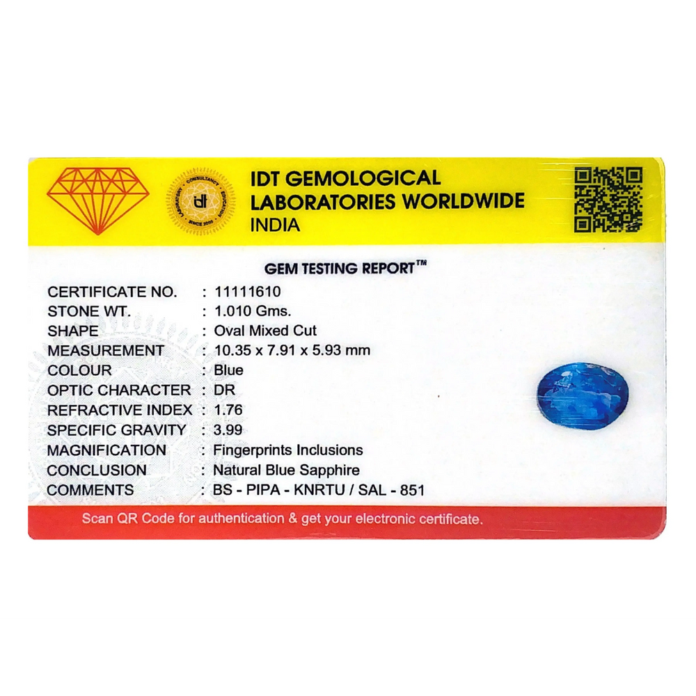 Blue Sapphire - 5.05 Carat