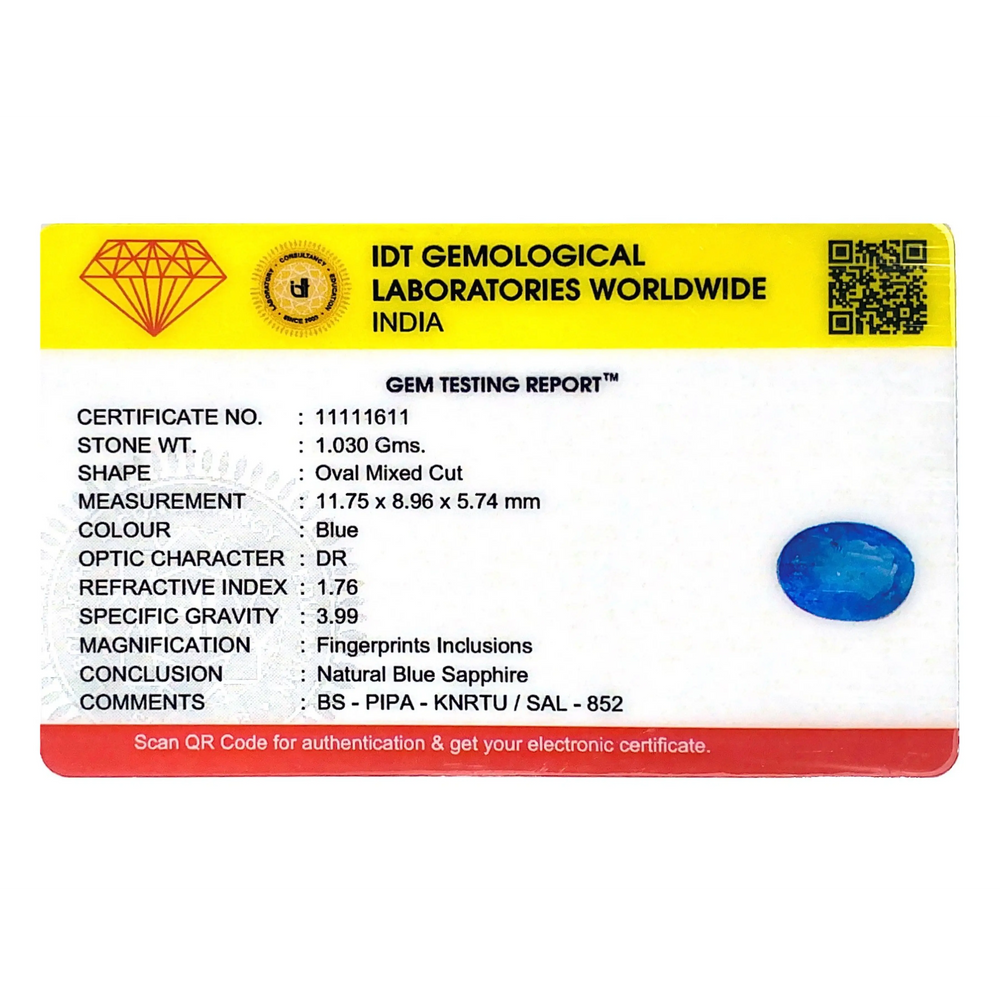Blue Sapphire - 5.15 Carat