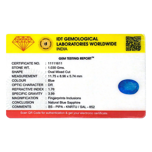 Blue Sapphire - 5.15 Carat