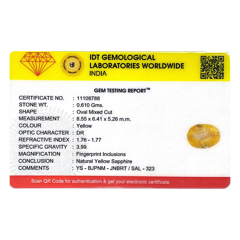 Yellow Sapphire - 3.05 Carat