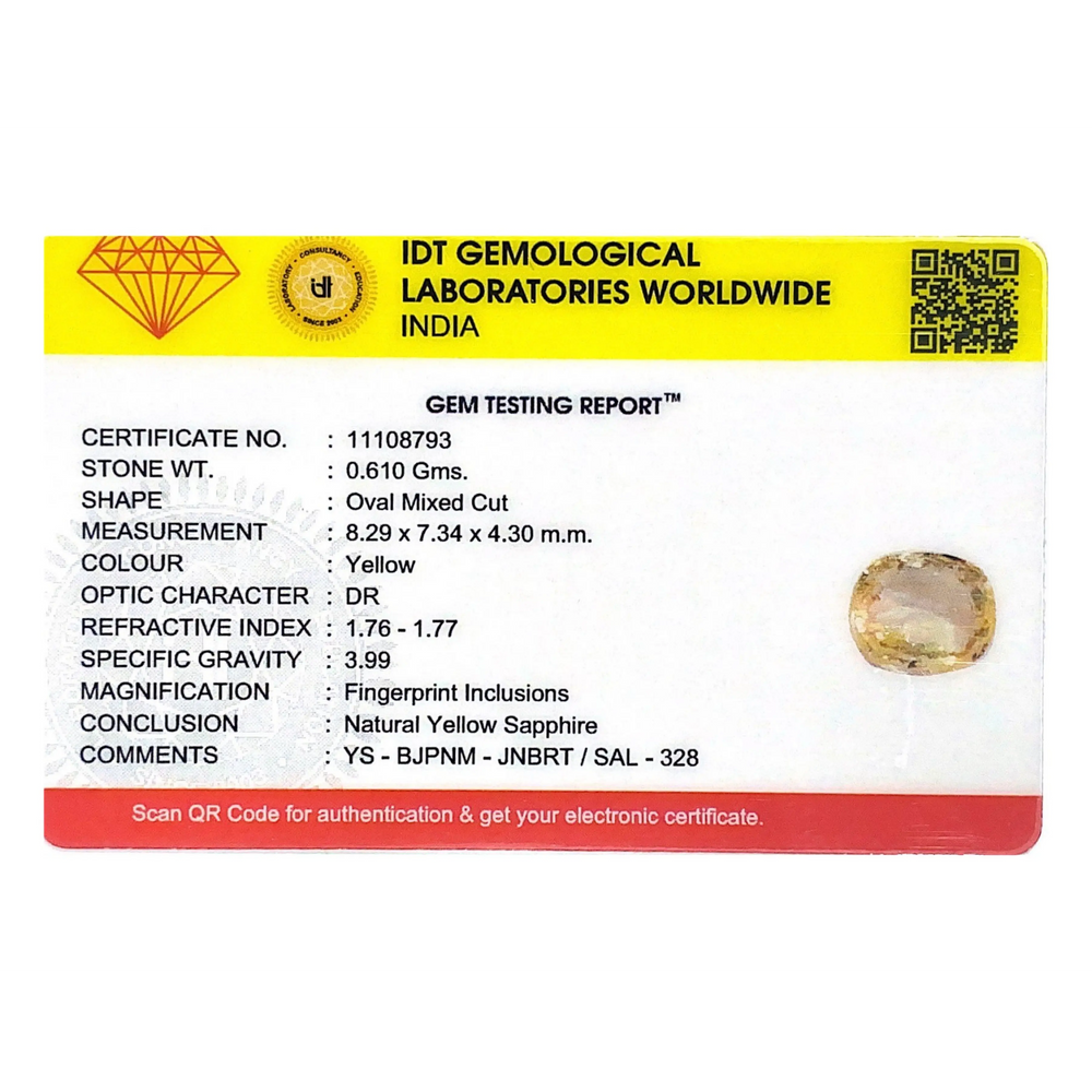 Yellow Sapphire - 3.05 Carat