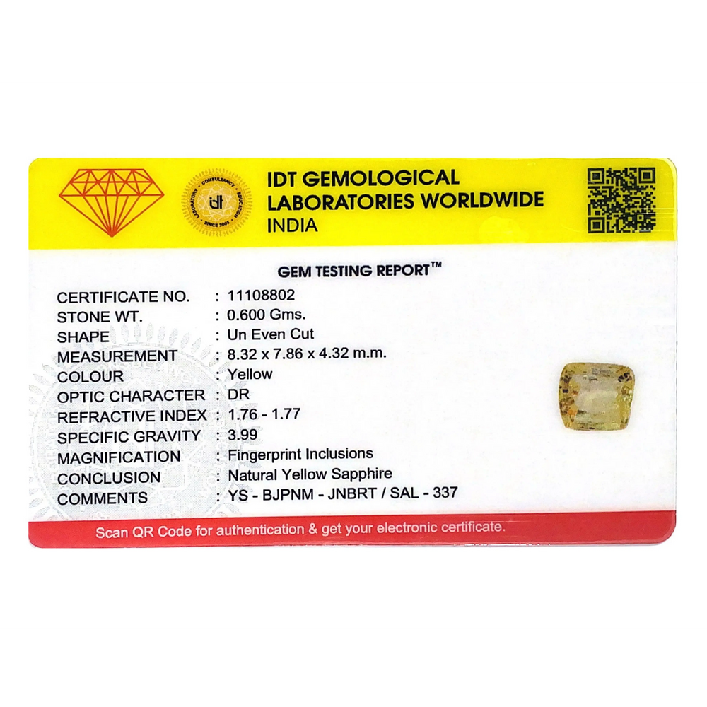Yellow Sapphire - 3 Carat