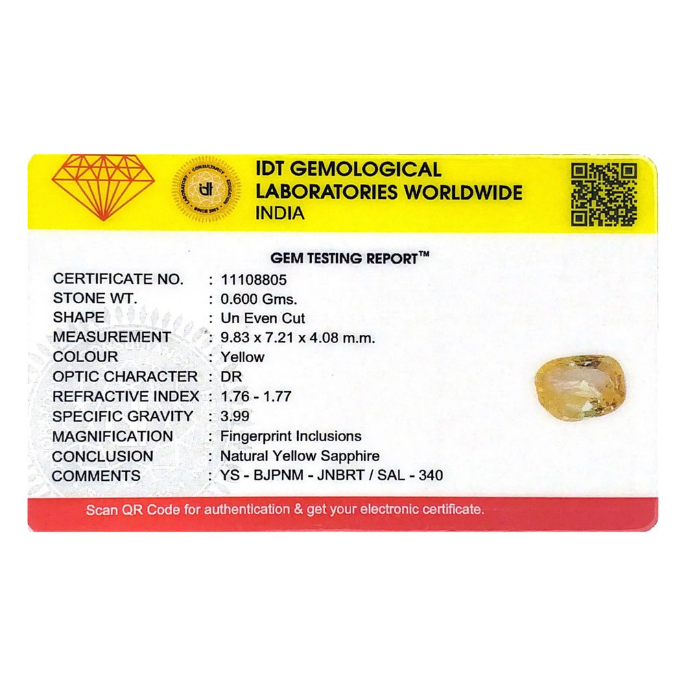 Yellow Sapphire - 3 Carat