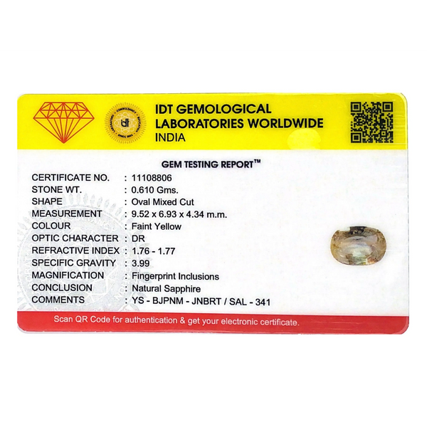 Yellow Sapphire - 3.05 Carat