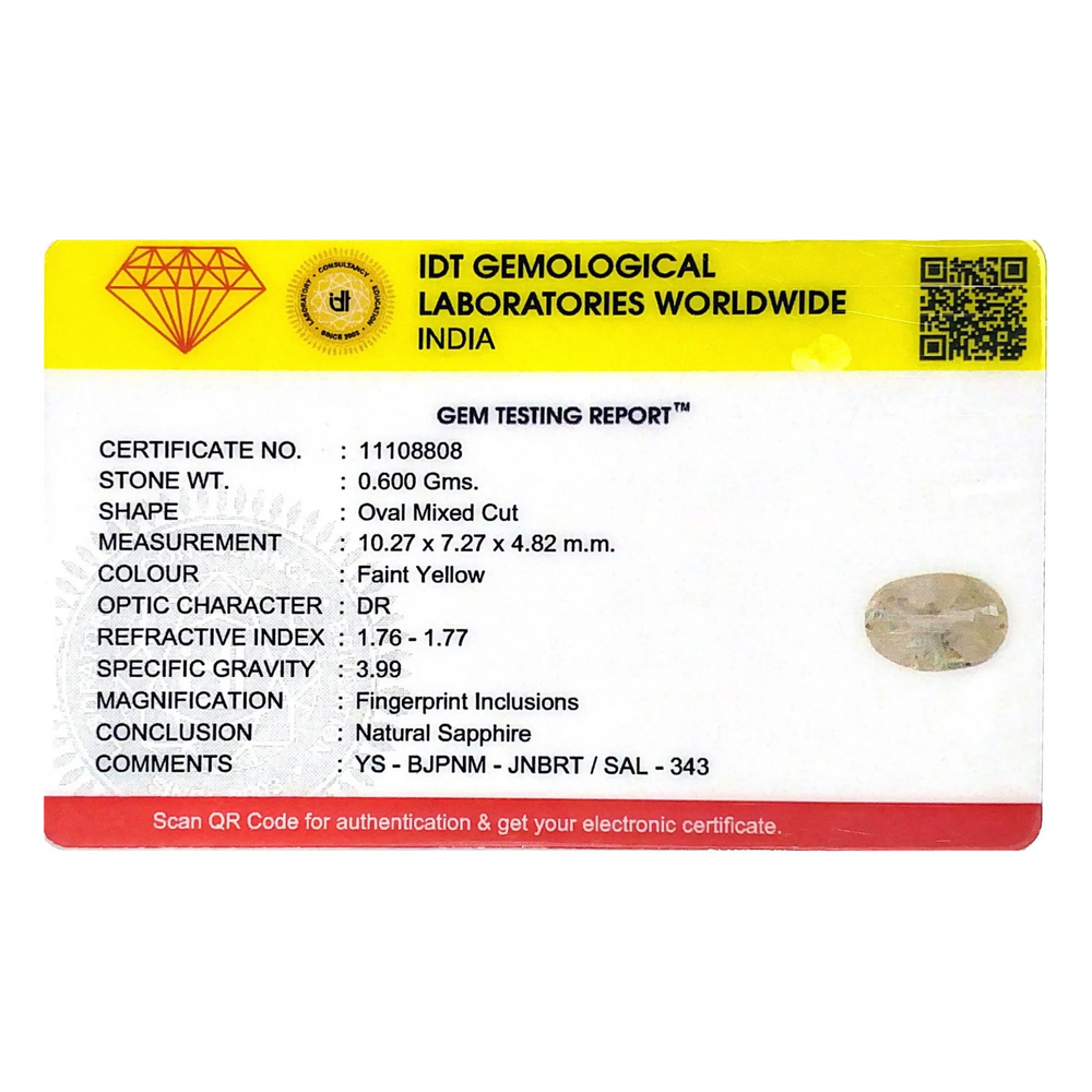 Yellow Sapphire - 3 Carat